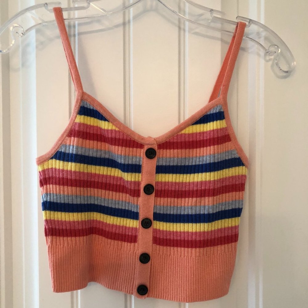 LIKE NEW AMERICAN EAGLE CROPPED TANK SWEATER; SIZE S